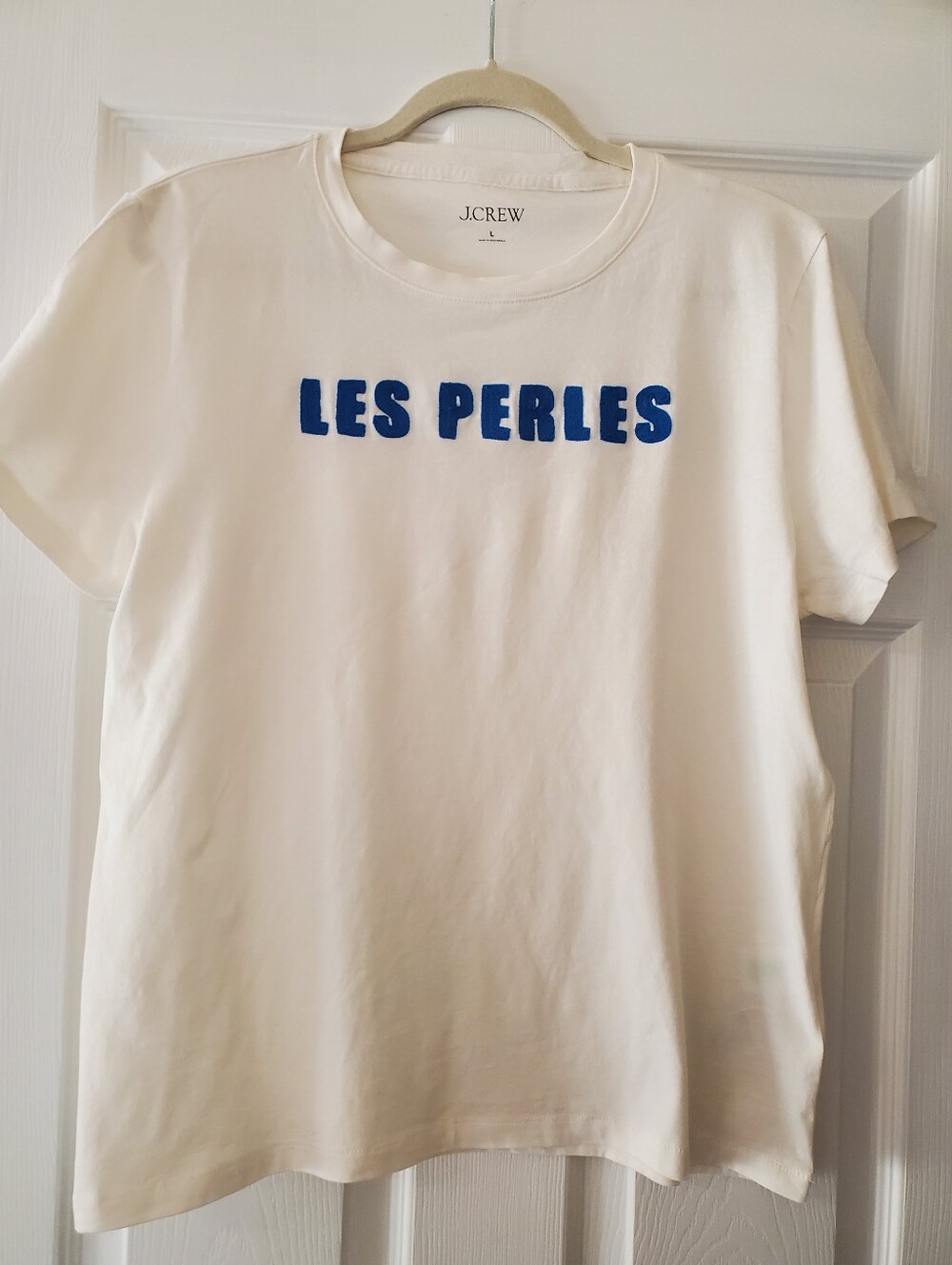 J Crew Les Perles Tee Size Large